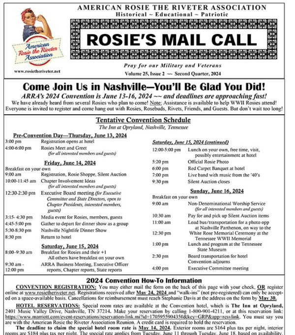 VOLUME 25 ISSUE 2 – 2ND QUARTER, 2024 | Rosie the Riveter